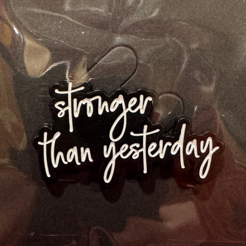 3 for $15 on select pins 
Inspirational Black and White Enamel Pin